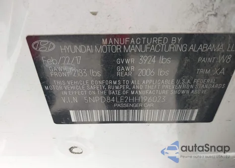 2017 Hyundai Elantra Se from USA, damaged, VIN 5NPD84LF2HH196023